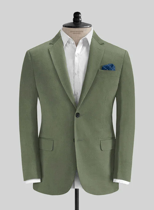 Loro Piana Green Cotton Jacket Faux Fur Jacket Real Fur Jacket Shearling Jacket