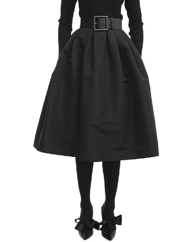 Carolina Herrera Full Silk Midi Skirt chiffon skirt flowing