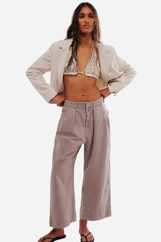 Free People Sweet Talk Chino Pants in Phantom Comfy Cargo Trousers