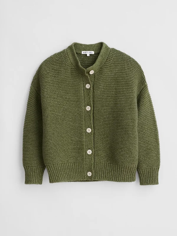 Nico Cardigan in Cotton Mesh Blend Leather Blend Suede Blend