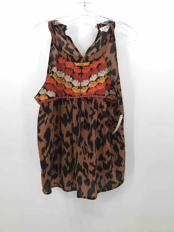Pre-Owned THML Brown Size Medium Tank Top peekaboo tank top
