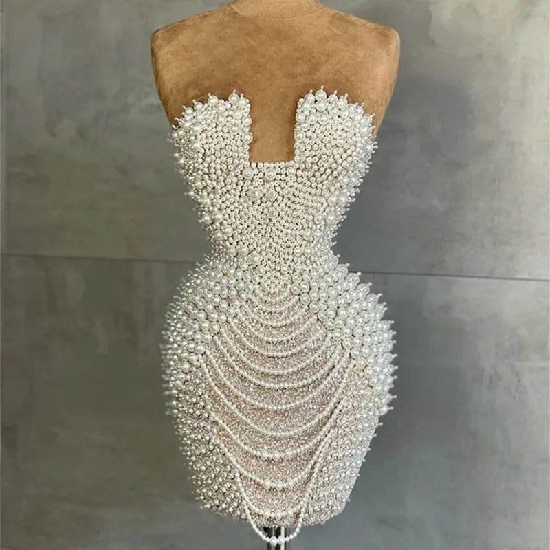 Full Pearls Luxury Short Prom Dresses 2024 Sexy Mini Cocktail Party Dress for Women Wedding Evening Birthday RM029 Tunics Brand named Full Pearls Luxury Short Prom Dresses 2024 Sexy Mini Cocktail Party Dress for Women Wedding Evening Birthday RM029 Tunics Brand named