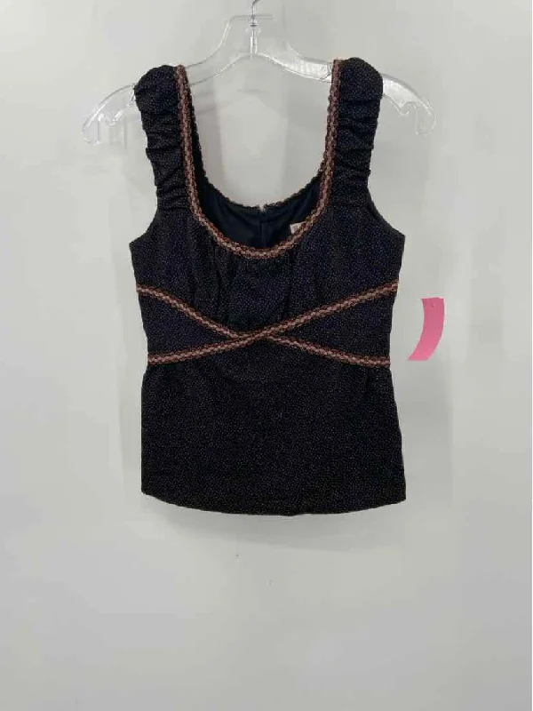 Pre-Owned Nanette Lepore Black Size 0 Tank Top bold tank top