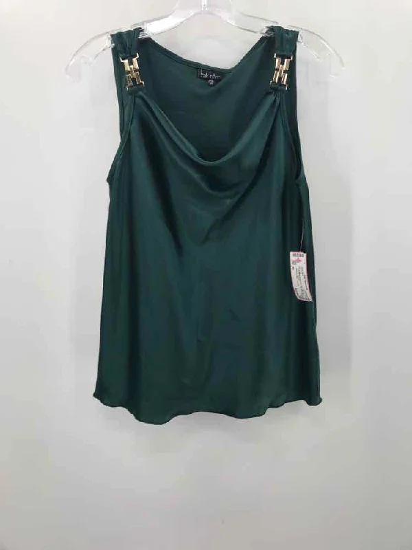 Pre-Owned Nicole Miller Green Size XS Tank Top sequin tank top