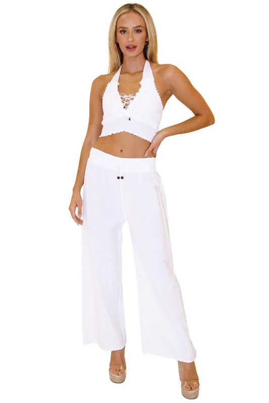 'Tina' Wide Leg Pants Trendy High-Waist Trousers