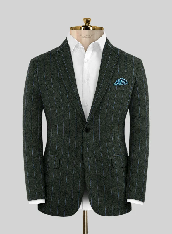 Caccioppoli Orgi Green Wool Jacket Chenille Jacket Brocade Jacket Lace Jacket