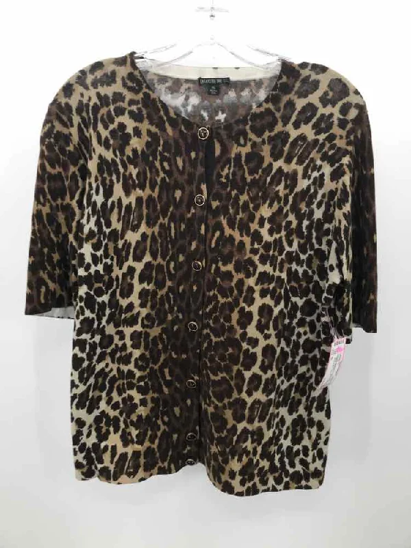 Pre-Owned Lafayette 148 Brown Size XL Printed Cardigan Welt Pockets Slit Pockets Flap Pockets Pre-Owned Lafayette 148 Brown Size XL Printed Cardigan Welt Pockets Slit Pockets Flap Pockets