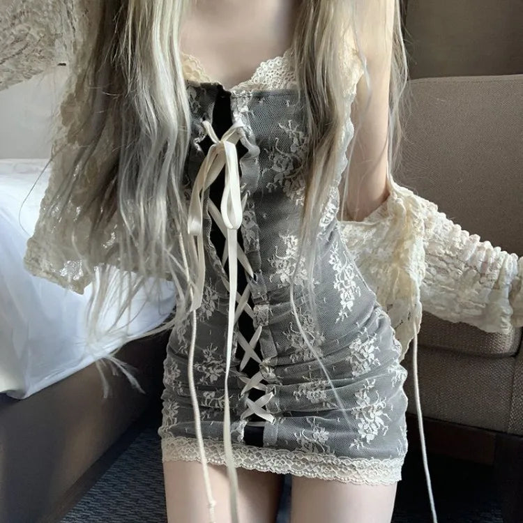 Advbridge Summer Thin Long Sleeve Cardigan Tops Women+ Y2k Sexy Slim Fit Lace Up Bodycon Dress for Women 2024 New Two Piece Sets Terry Terry Cloth Terry Knit Advbridge Summer Thin Long Sleeve Cardigan Tops Women+ Y2k Sexy Slim Fit Lace Up Bodycon Dress for Women 2024 New Two Piece Sets Terry Terry Cloth Terry Knit