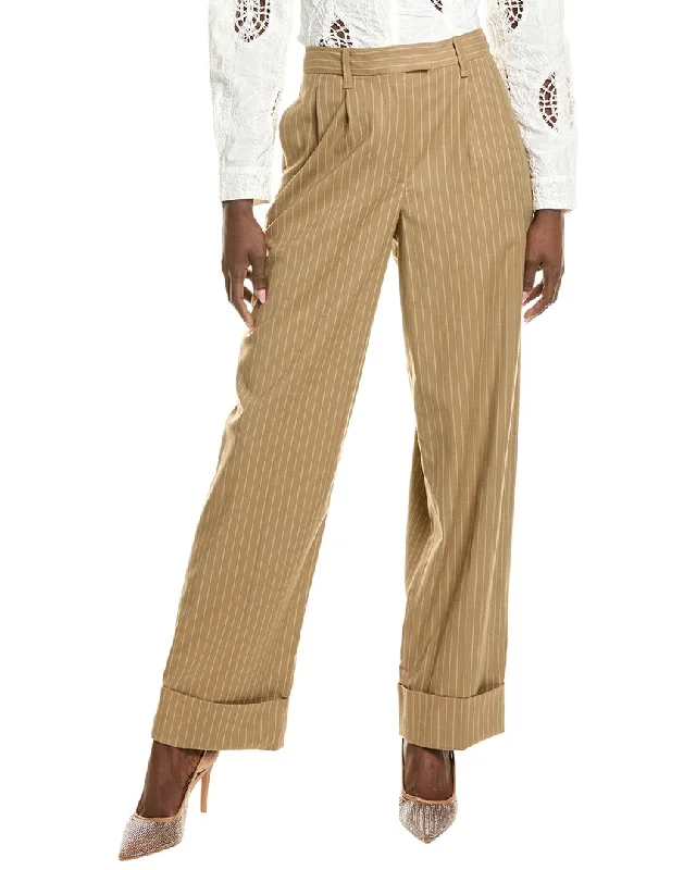 rag & bone Marianne Wool-Blend Pant Chic Checkered Pants