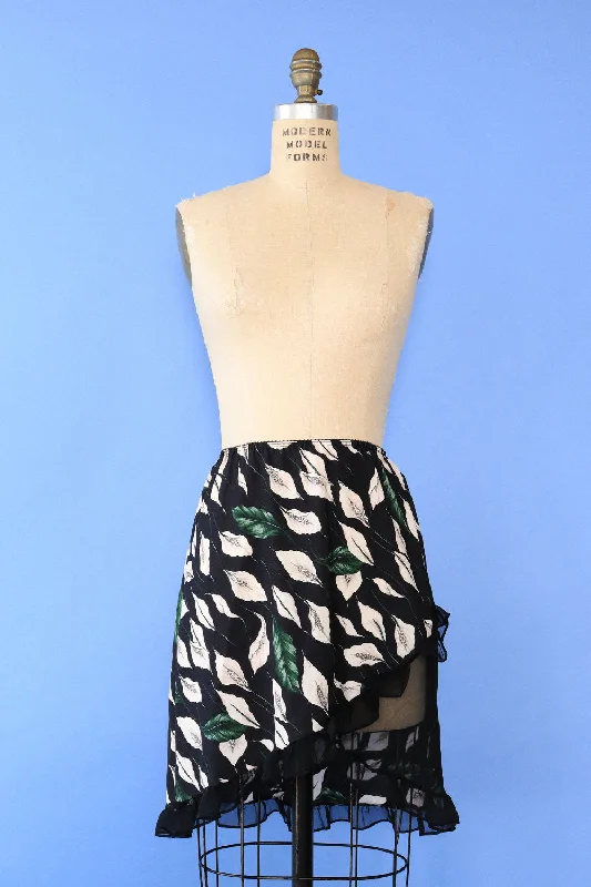 Valentino Calla Lily Slip Skirt S/M seamless skirt comfort