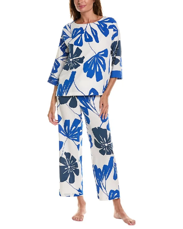 Natori Palma Pajama Pant Set Slim-Fit Leggings