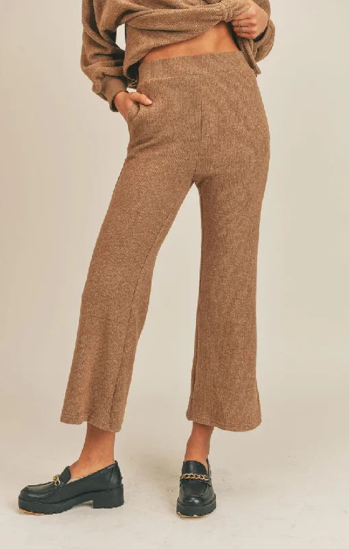 Sage The Label Change Like Weather Pants in Brown Slim Fit Casual Pants