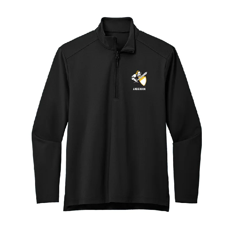 PLU - NCAA Women's Rowing : Maddie Anderson - Premium Quarter Zip Jacket A-Line Jacket Boat Neck Shawl Collar PLU - NCAA Women's Rowing : Maddie Anderson - Premium Quarter Zip Jacket A-Line Jacket Boat Neck Shawl Collar