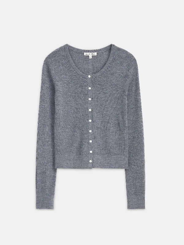 Ava Cardigan in Extrafine Merino Wool Layered Multi-layer Single Layer