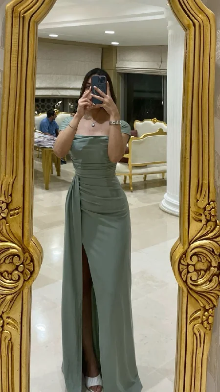 Light Blue Sheath Long Party Dress Simple Birdesmaid Dress, DP3680 Tunics Ceremony elegant Light Blue Sheath Long Party Dress Simple Birdesmaid Dress, DP3680 Tunics Ceremony elegant