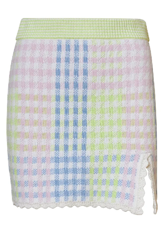 Mint Jelly Pawley Skirt velvet skirt plush