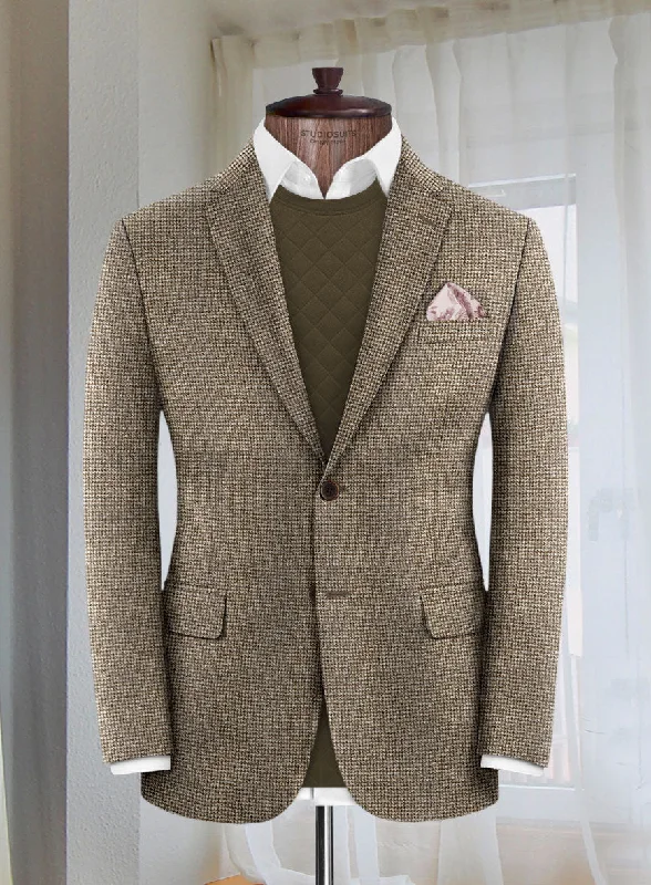 Lanificio Zegna Brown Basket Weave Jacket Ribbed Jacket Pleated Jacket Ruffled Jacket Lanificio Zegna Brown Basket Weave Jacket Ribbed Jacket Pleated Jacket Ruffled Jacket