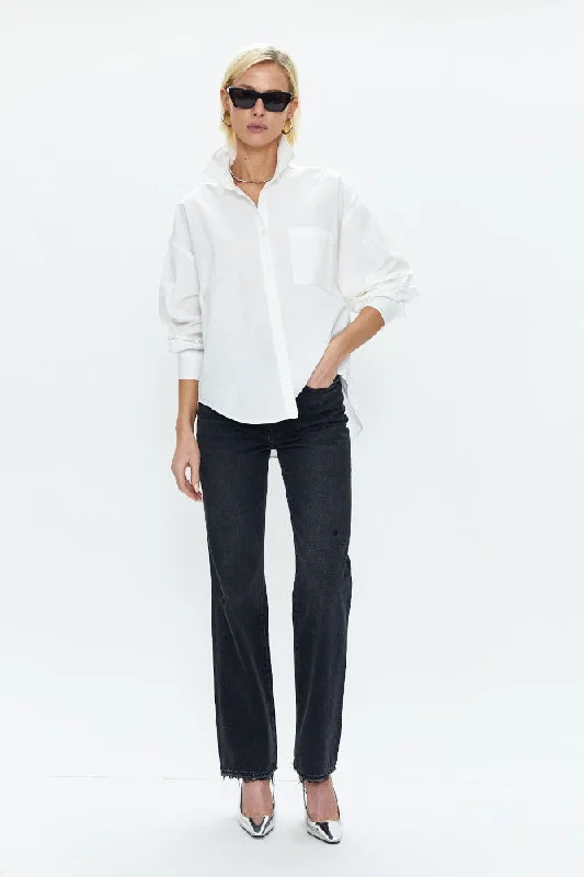 Pistola Cassie Super High Rise Straight Pants in Pepper Vintage Classic Chino Pants