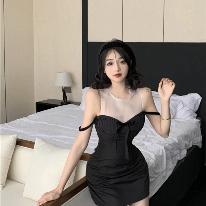 Summer Sleeveless Tank Top Dress sheer tank top