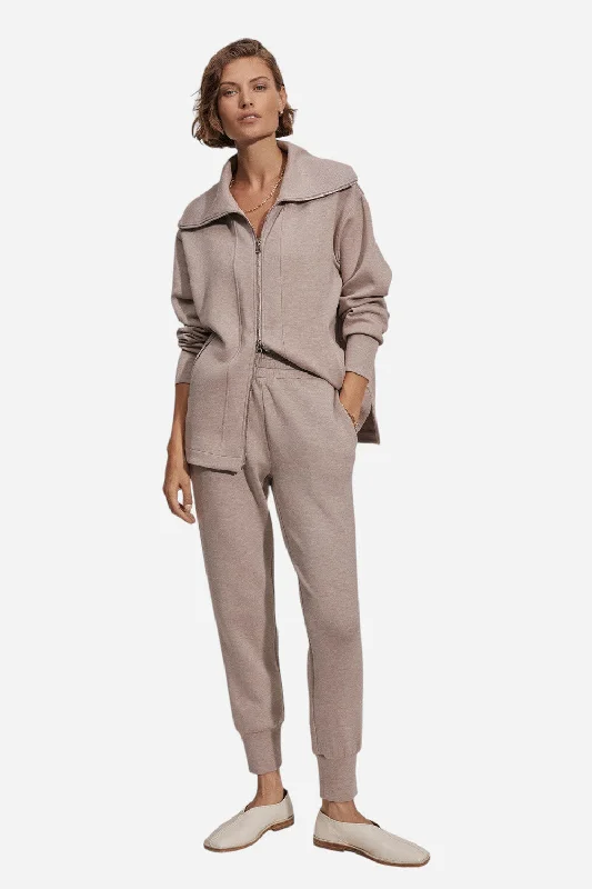 Varley The Slim Cuff Pant 25" in Taupe Marl Stylish Casual Pants