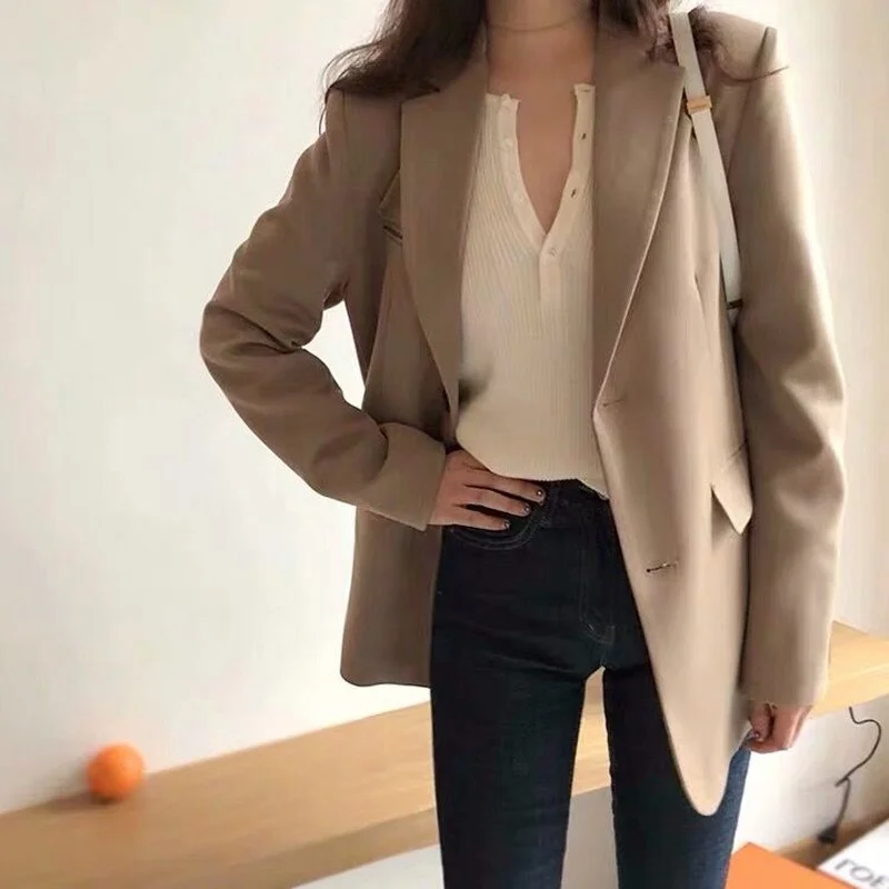 GOOHOJIO 2022 Oversized Office Lady Jackets for Women Temperament Female Blazers Autumn Casual Long Sleeve Blazer Overcoats Plaid Jacket Tartan Jacket Houndstooth Jacket GOOHOJIO 2022 Oversized Office Lady Jackets for Women Temperament Female Blazers Autumn Casual Long Sleeve Blazer Overcoats Plaid Jacket Tartan Jacket Houndstooth Jacket