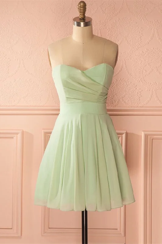 Sage Green Strapless Short A-line Party Dress c3089 Tunics Bestseller popular