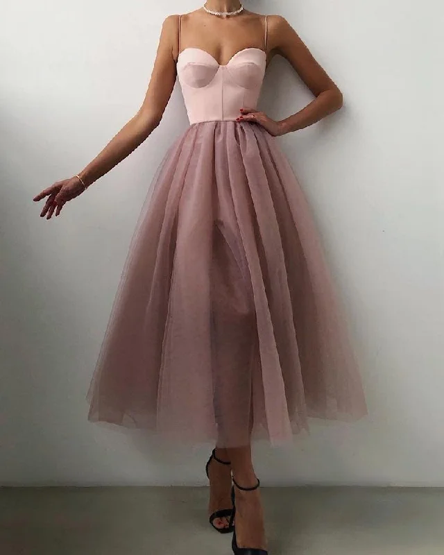 Spaghetti Strap Plain Sheer Evening Dress Simple Tulle Party Dress c2751 Tunics Gym athletic Spaghetti Strap Plain Sheer Evening Dress Simple Tulle Party Dress c2751 Tunics Gym athletic