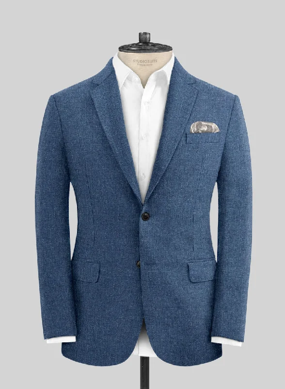 Solbiati Denim Mid Blue Linen Jacket Satin Jacket Silk Jacket Chiffon Jacket