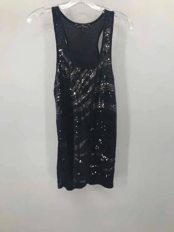 Pre-Owned Almost Famous Navy Size Large Tank Top striped tank top