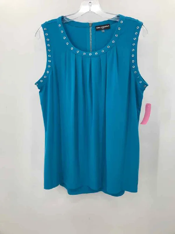 Pre-Owned Karl Lagerfeld Blue Size Large Tank Top lavender tank top