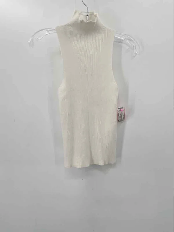 Pre-Owned Maeve White Size Small Ribbed Tank Top loose fit tank