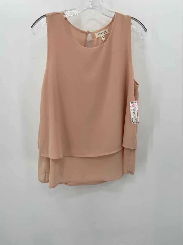 Pre-Owned Monteau Pink Size Large Tank Top one shoulder tank