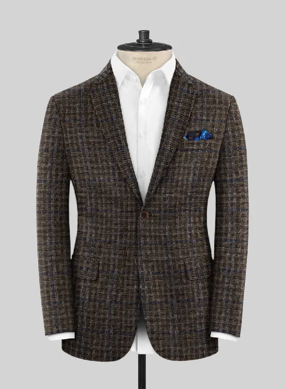 Loro Piana Xante Wool Silk Jacket Plaid Jacket Tartan Jacket Houndstooth Jacket