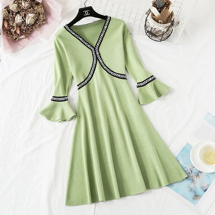 French wisdom smoked Platycodon skirt shows thin temperament at the waist  2355 modal blend skirt