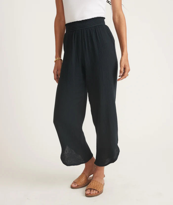 Marine Layer Women's Corinne Wide Leg Pant Chic Faux Leather Pants