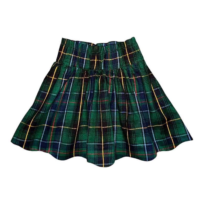 Seabrook Island Skirt 2.0- Henderson Hunting Tartan button skirt front