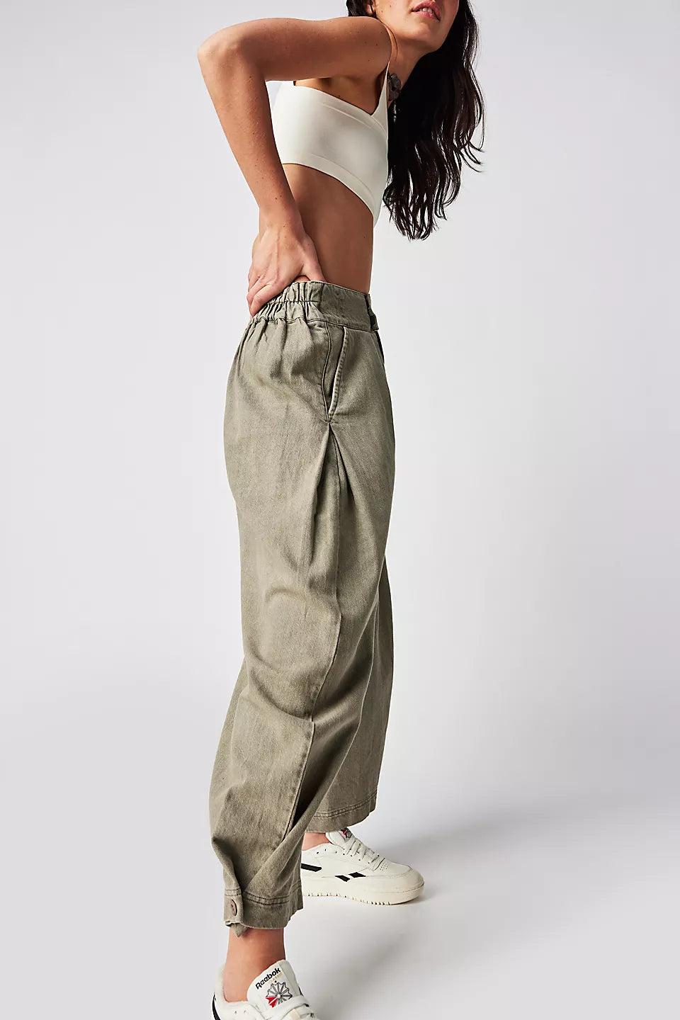 Free People Cool Harbor Wide Leg Pants in Serpent Casual Lounge Pants