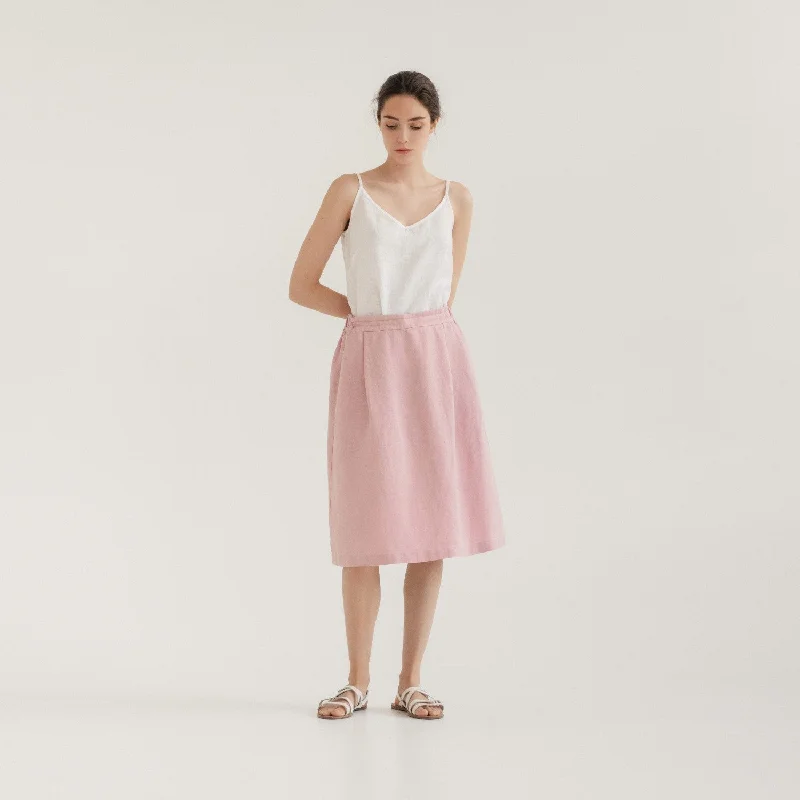 LIMITED EDITION Zephyr Linen Twill Tulip Skirt cashmere skirt fine