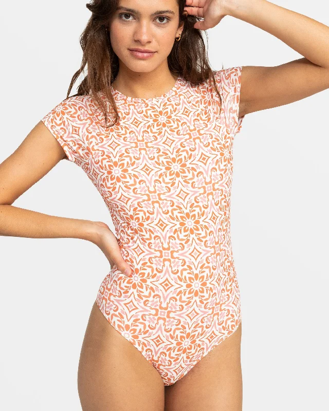 Fresco Tile One-Piece Swimsuit - Cloud Dancer Fresco Tile Classic Sporty Swimsuit