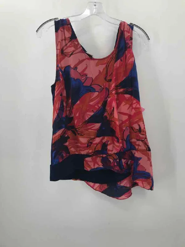 Pre-Owned Leifsdottir Navy Size 10 Tank Top graphic tank top
