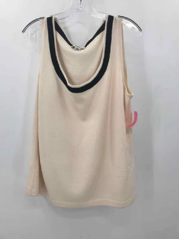 Pre-Owned St John Ivory Size XL Knit Tank Top strapless tank top