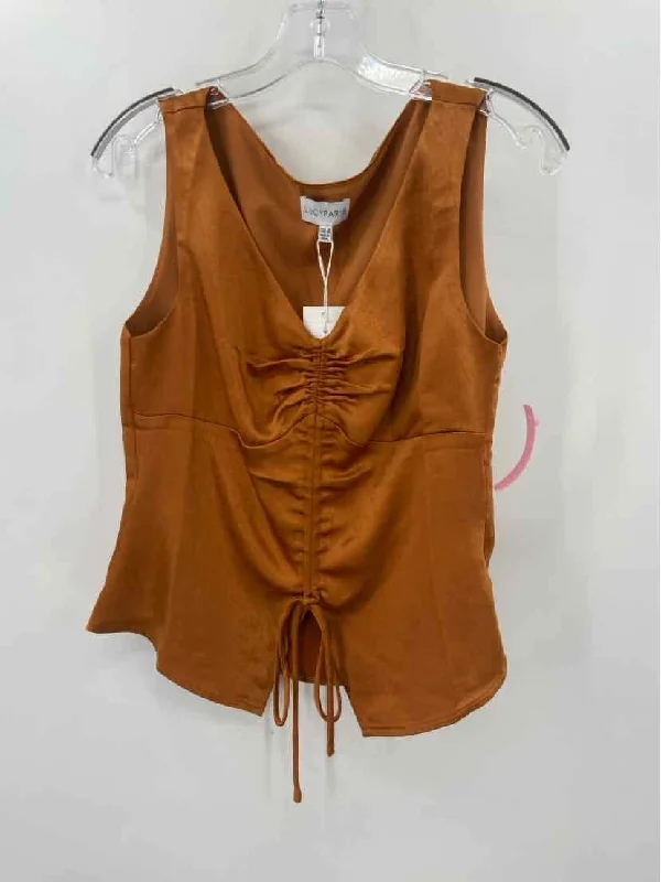 Pre-Owned Lucy Paris Tan Size Small Tank Top sleep tank top