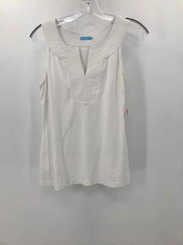 Pre-Owned J Mclaughlin White Size Small Tank Top teal tank top