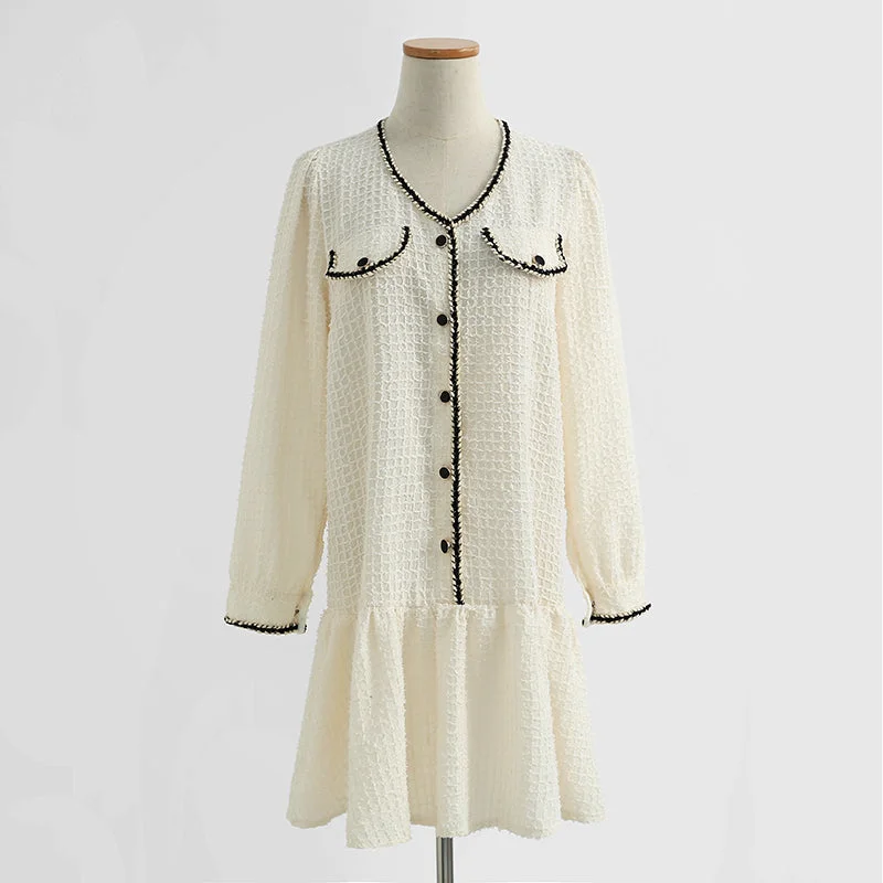 Long sleeves show thin temperament, small black skirt reduce age, foreign style tea break 2427 relaxed fit skirt Long sleeves show thin temperament, small black skirt reduce age, foreign style tea break 2427 relaxed fit skirt