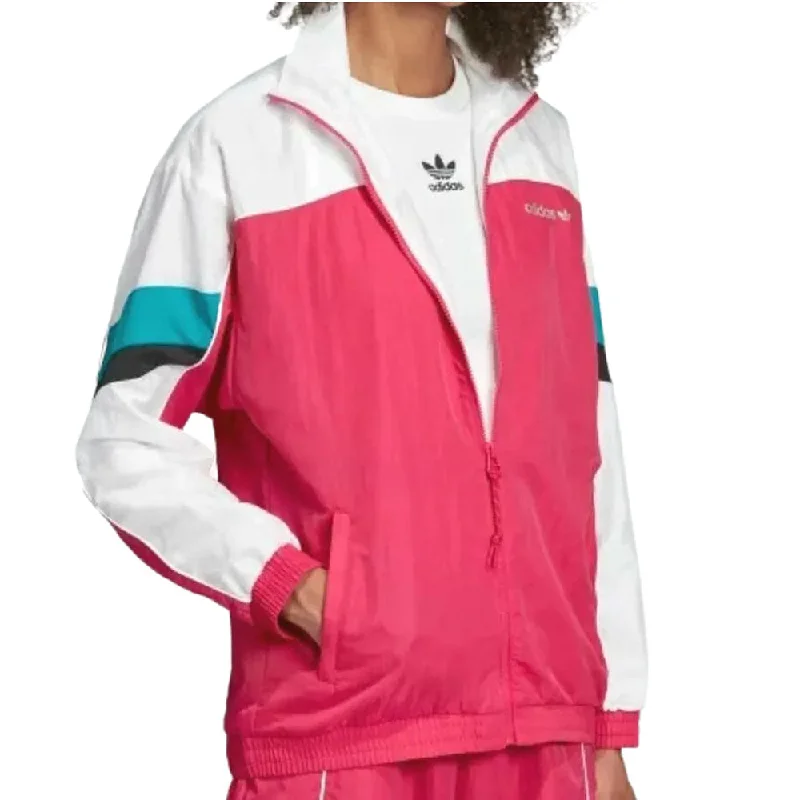 Adidas Originals Women's Track Jacket Real Magenta Welt Pockets Slit Pockets Flap Pockets Adidas Originals Women's Track Jacket Real Magenta Welt Pockets Slit Pockets Flap Pockets