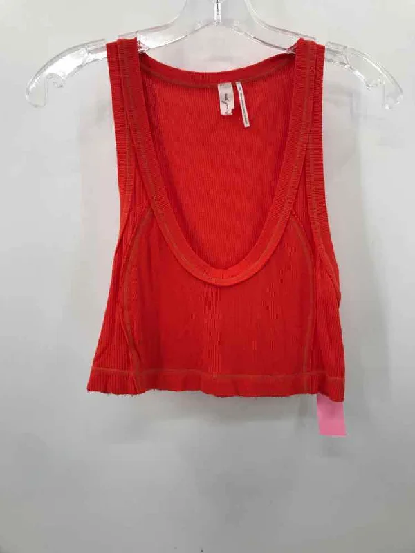 Pre-Owned Out From Under Orange Size Medium Cropped Tank Top baby blue tank