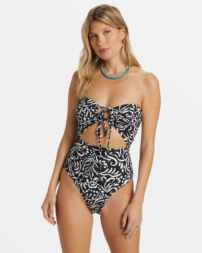 Billabong La Isla Andy One Piece Swimsuit Mesh Detail Bikini
