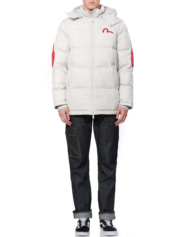 Daicock Inserted Down Jacket Boat Neck Shawl Collar Notched Collar