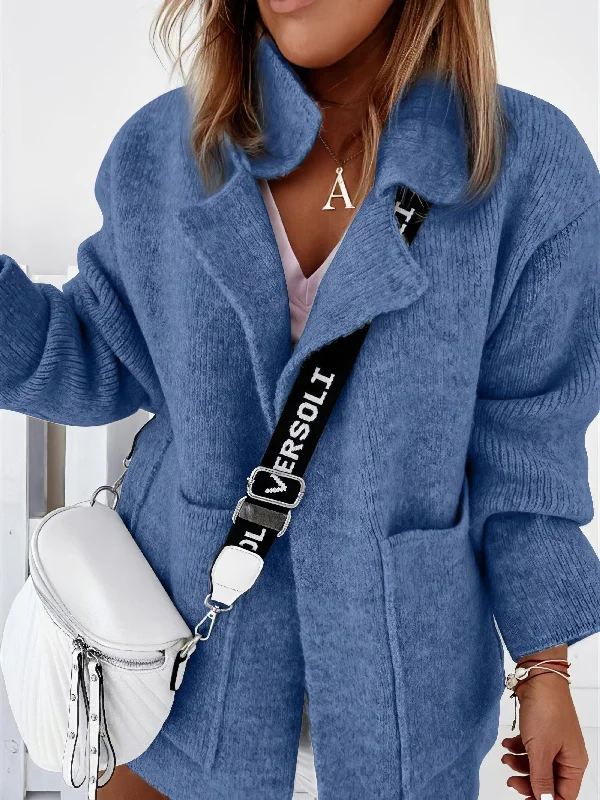 Button-Down Pocket Cardigan Coat Casual Formal Business