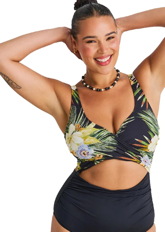 Wrap One-Piece Swimsuit - Women's|-|Maillot de bain une pièce cache-cœur - Femme Sexy Monokini Swimsuit Wrap One-Piece Swimsuit - Women's|-|Maillot de bain une pièce cache-cœur - Femme Sexy Monokini Swimsuit